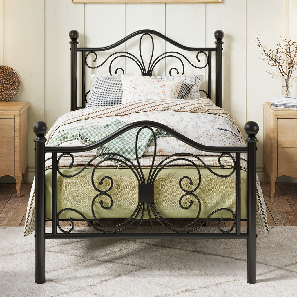 metal bed frame headboard platform bed   - Temu