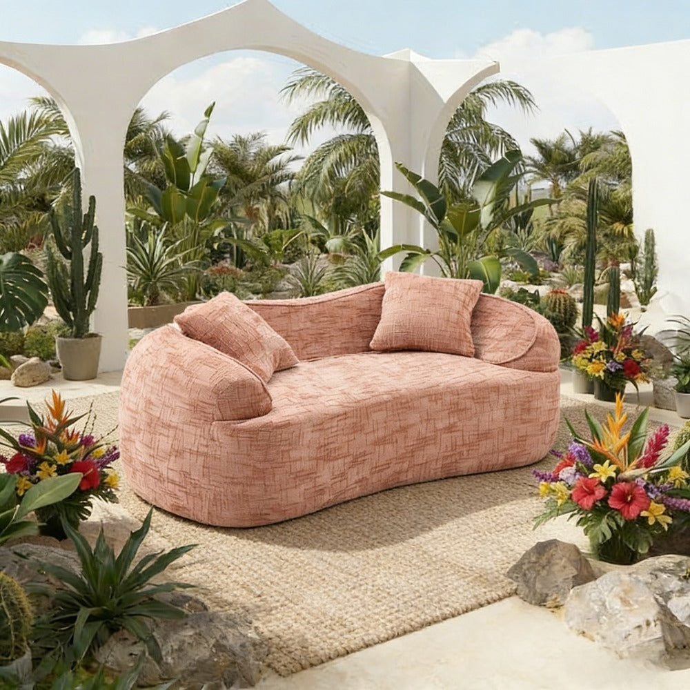 curved two person compress sofa armrests sides   two - Temu