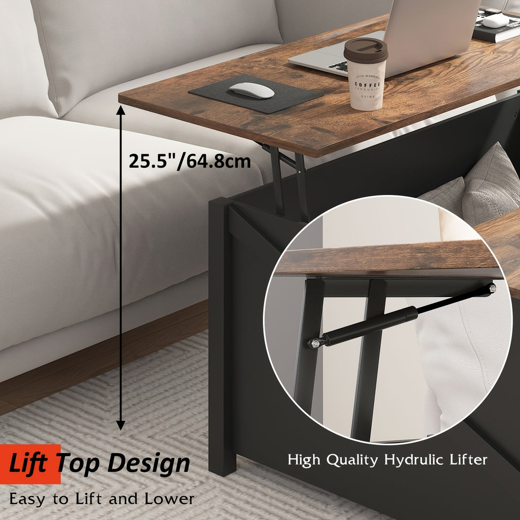 lift top coffee table storage square wood coffee tables - Temu