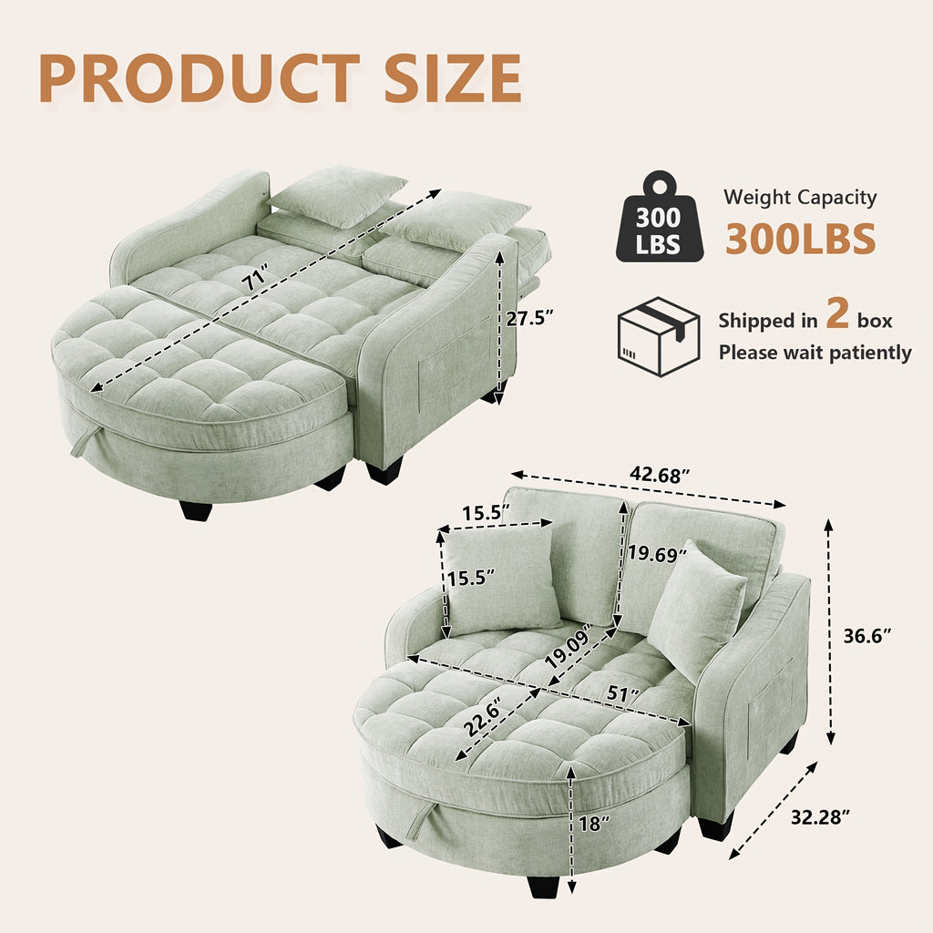 double sofa double sofa chaise longue irregular armrests - Temu