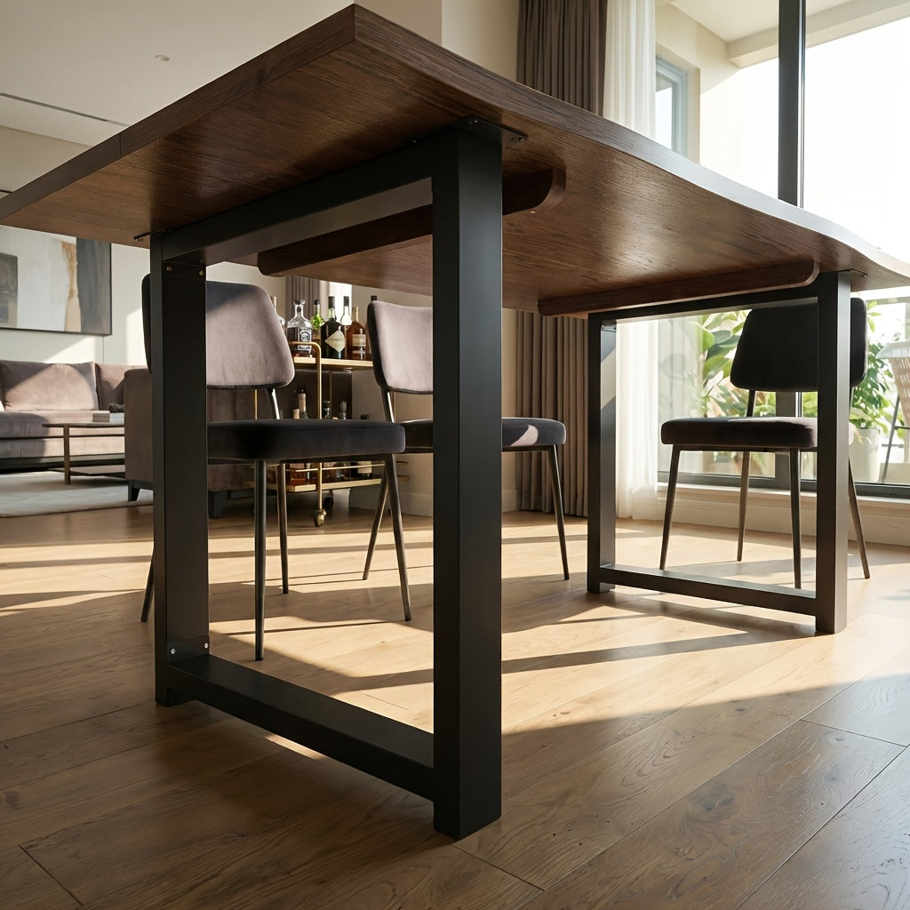 modern 6 person solid wood dining table large dining table - Temu