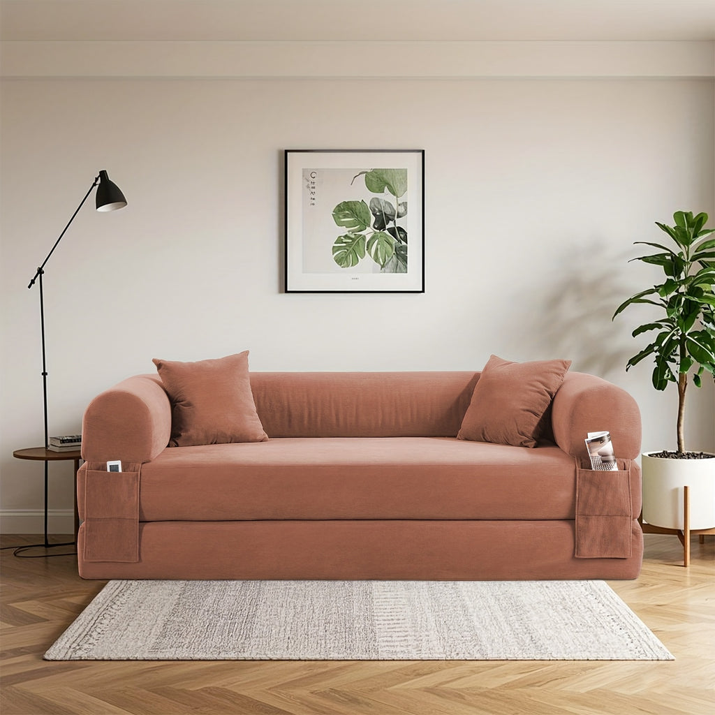 80 convertible sofa bed 3 in 1 corduroy folding pull couch - Temu