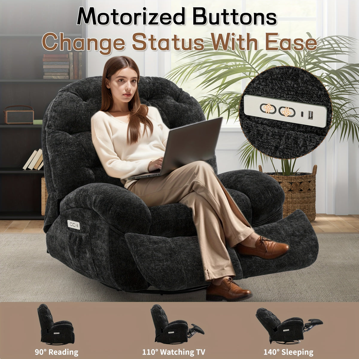 living room swivel recliner   recliner usb - Temu