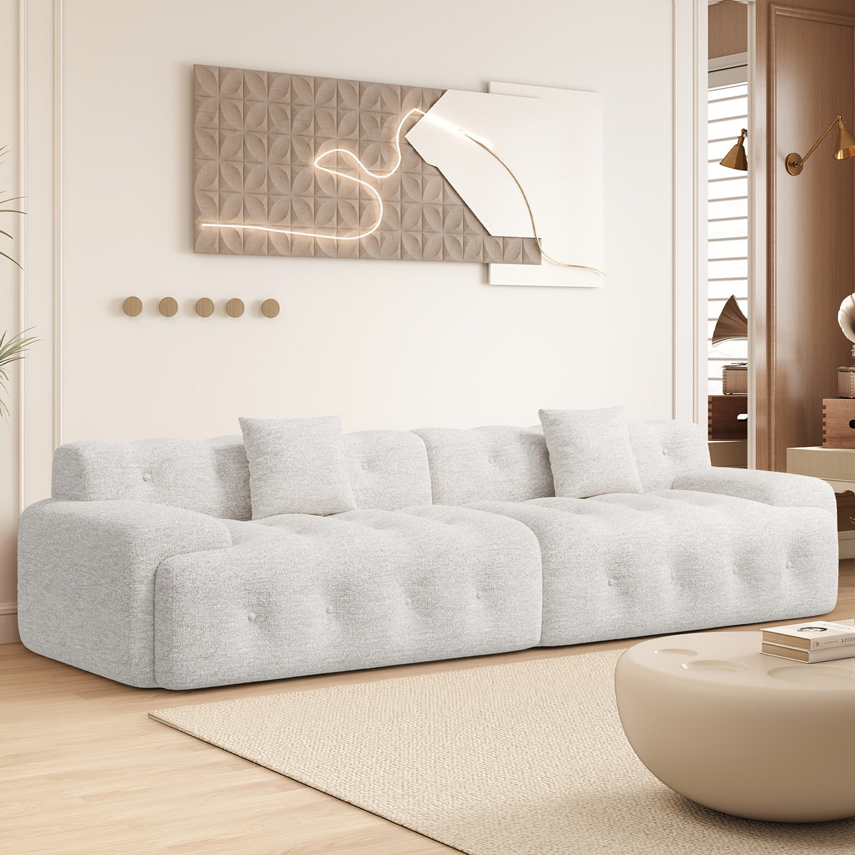 114 oversized 3 seater cloud couch modern boneless sofas - Temu