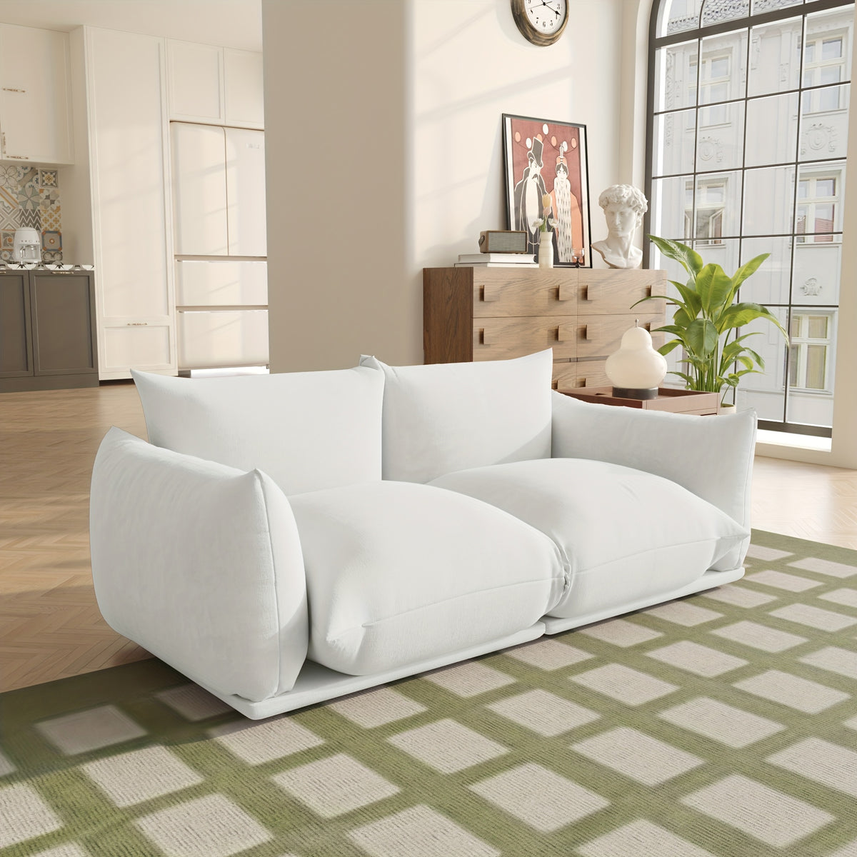 modern chenille loveseat   century chenille upholstered - Temu