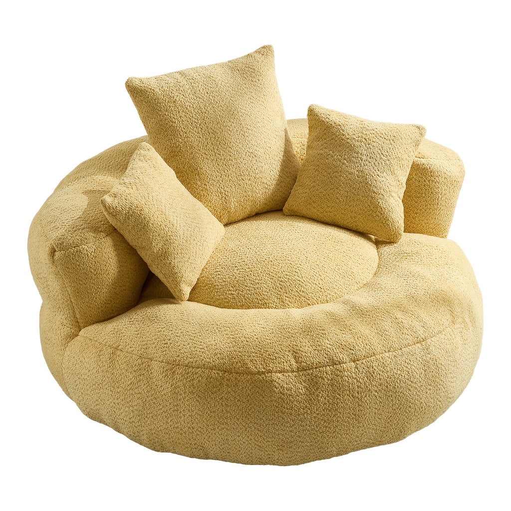 lazy sofa chenille durable   lounger high back bean - Temu