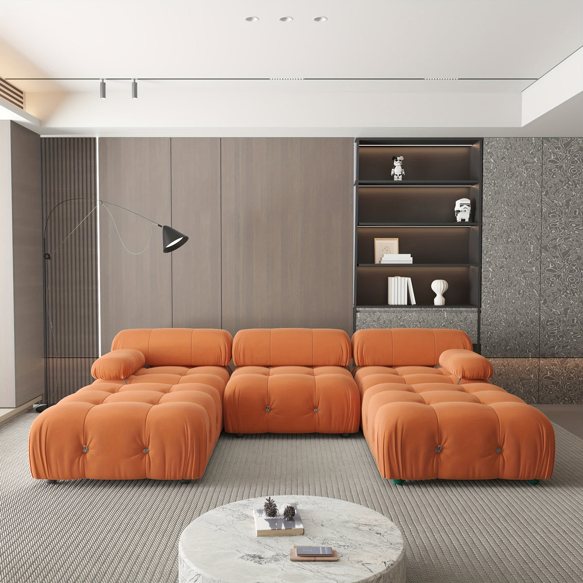 modular sectional sofa 105 55 inch convertible u shaped - Temu