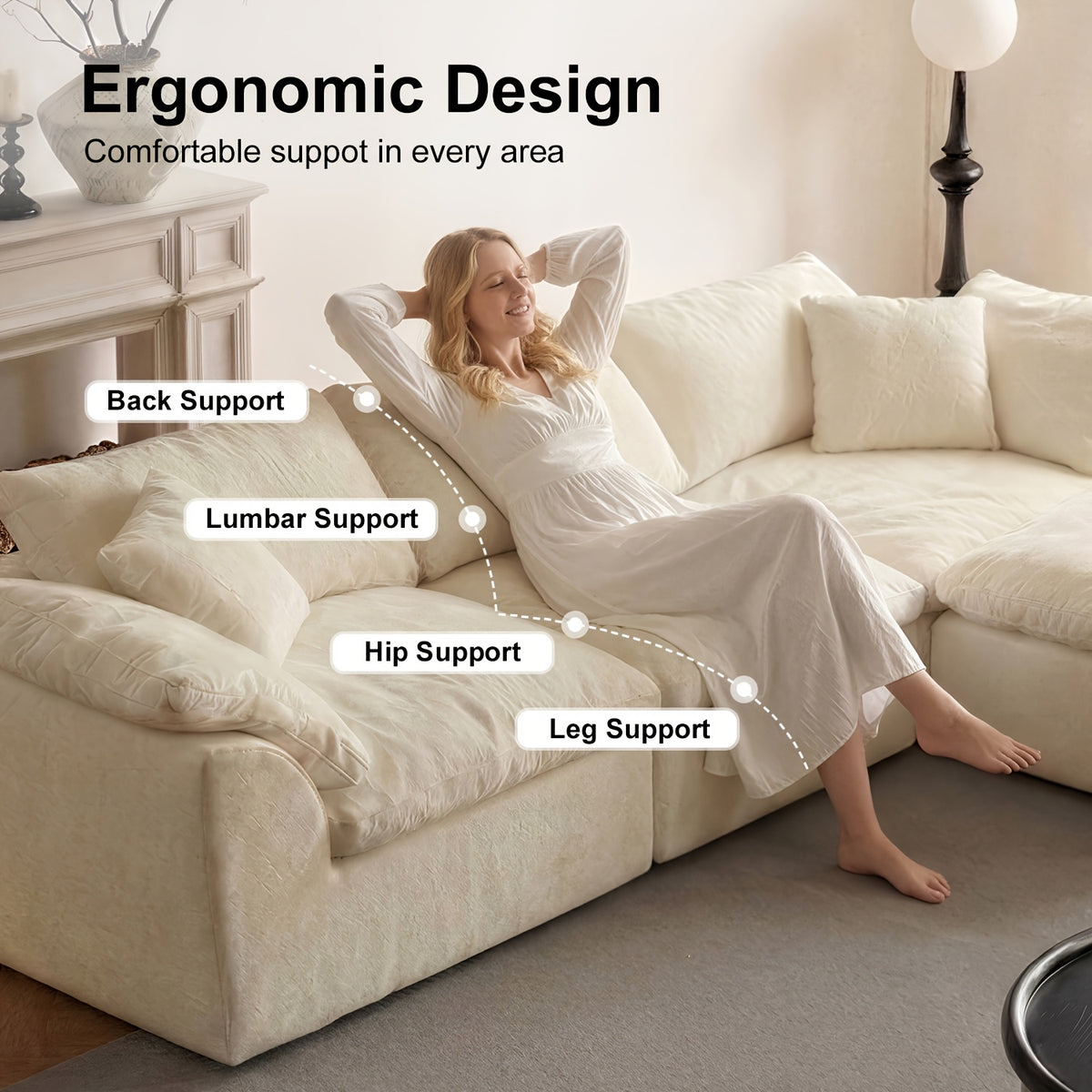 cloud shaped l shaped sofa living room frameless comfortable - Temu