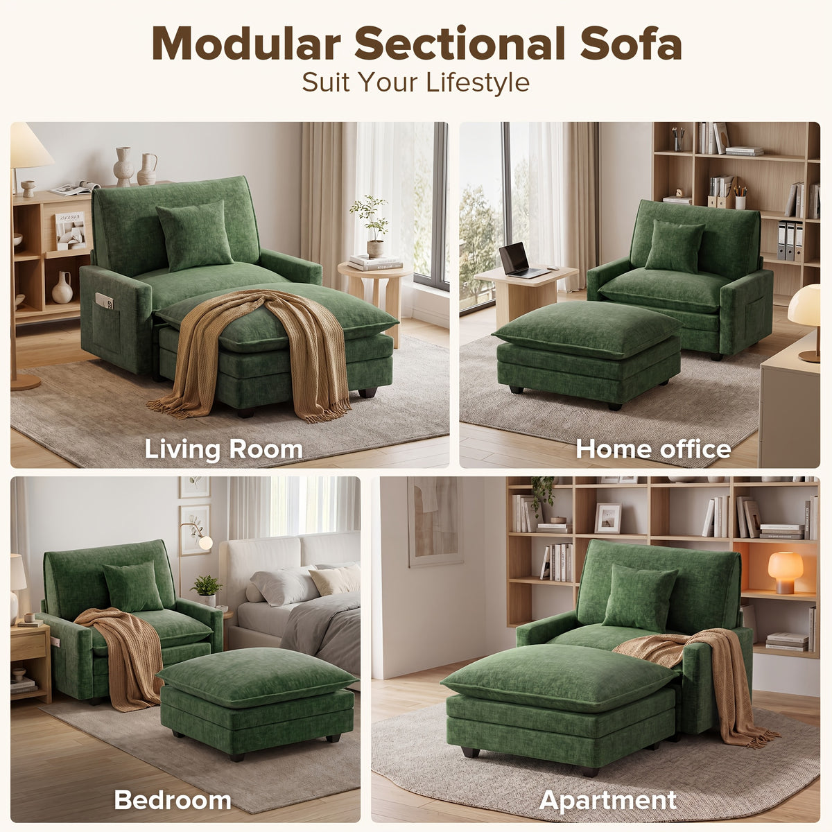 modular sectional sofa chair   convertible armchair - Temu