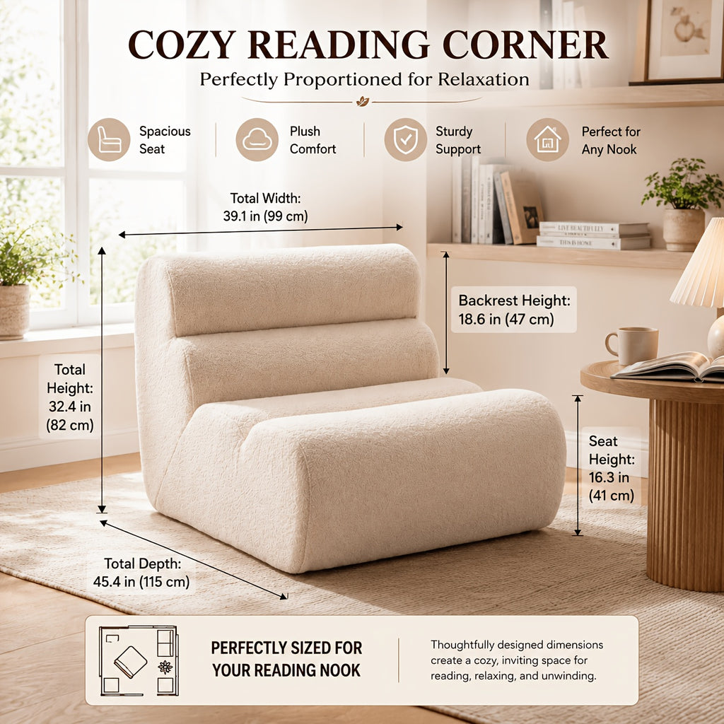 45 oversized foam sofa chair victorian armless floor lounge - Temu