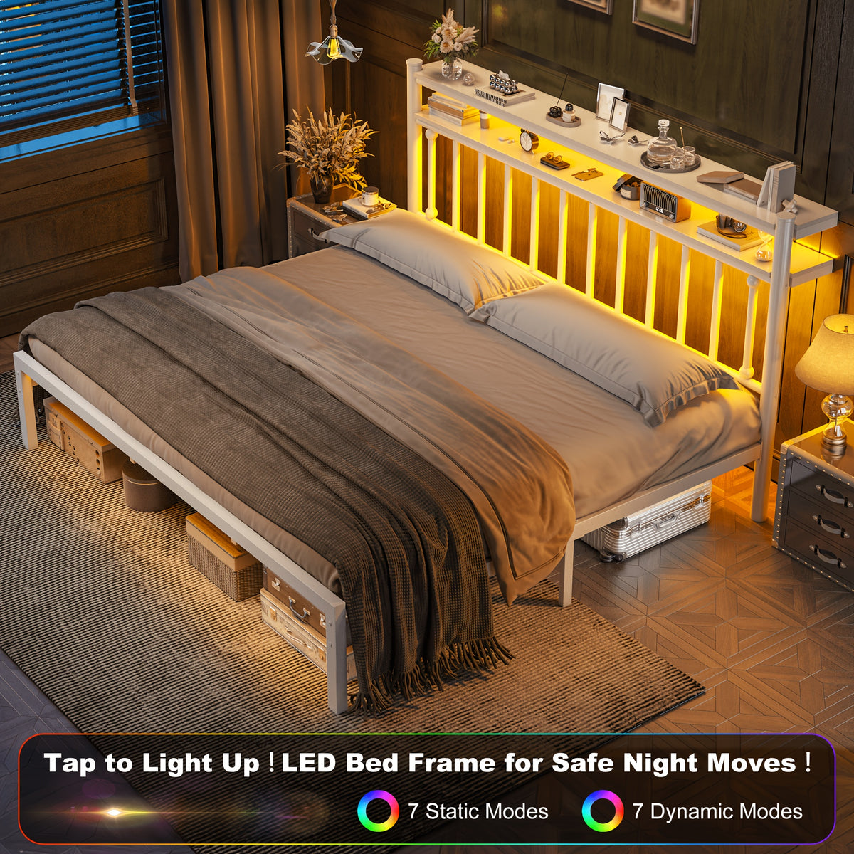metal twin full queen king size bed frame 2 tier   - Temu