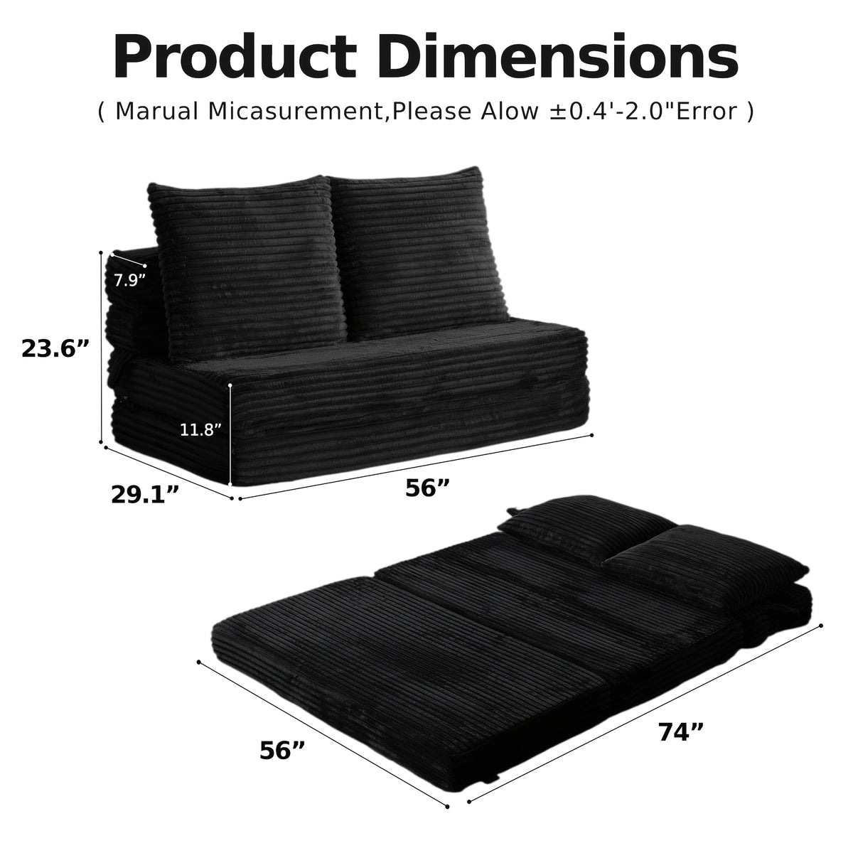 detachable armrest foldable mattress couch armless foldable - Temu