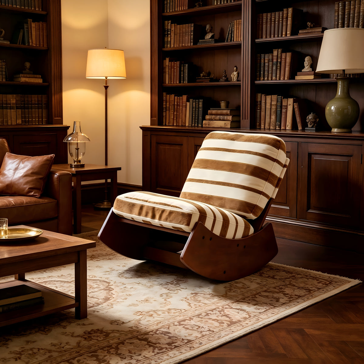 solid wood curved base armless   chair - Temu
