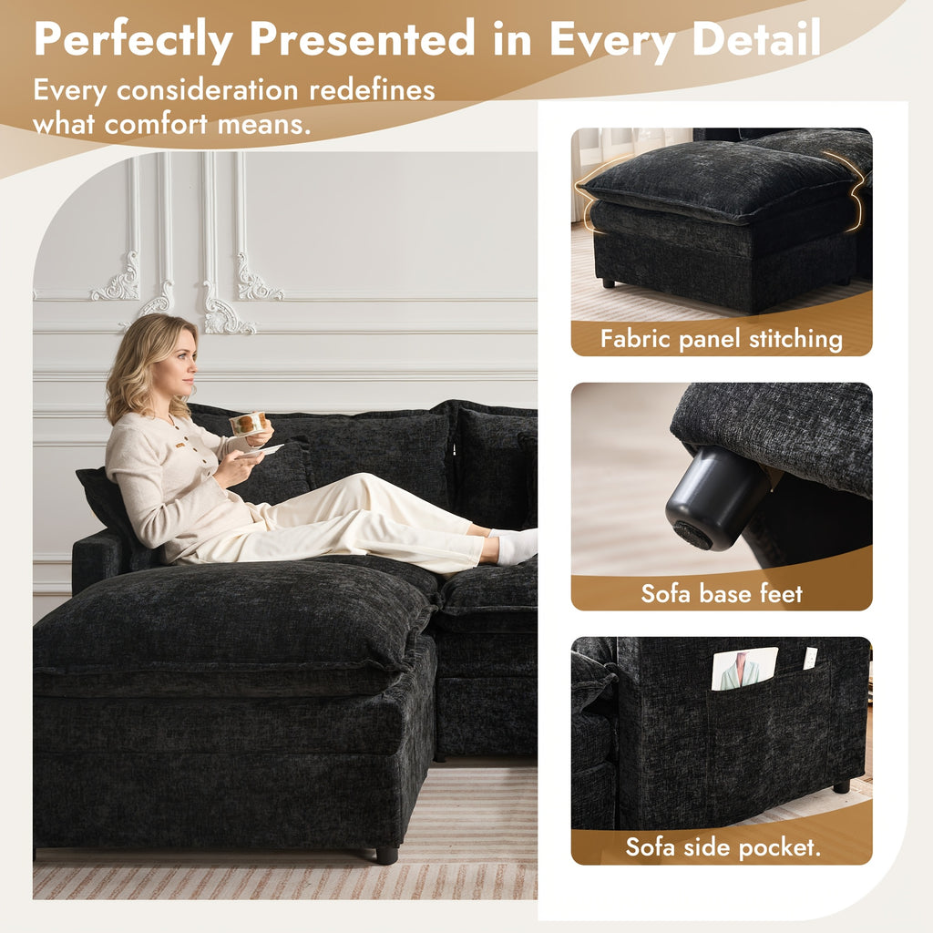 extra large u shaped modular sectional sofa foam cushioning - Temu