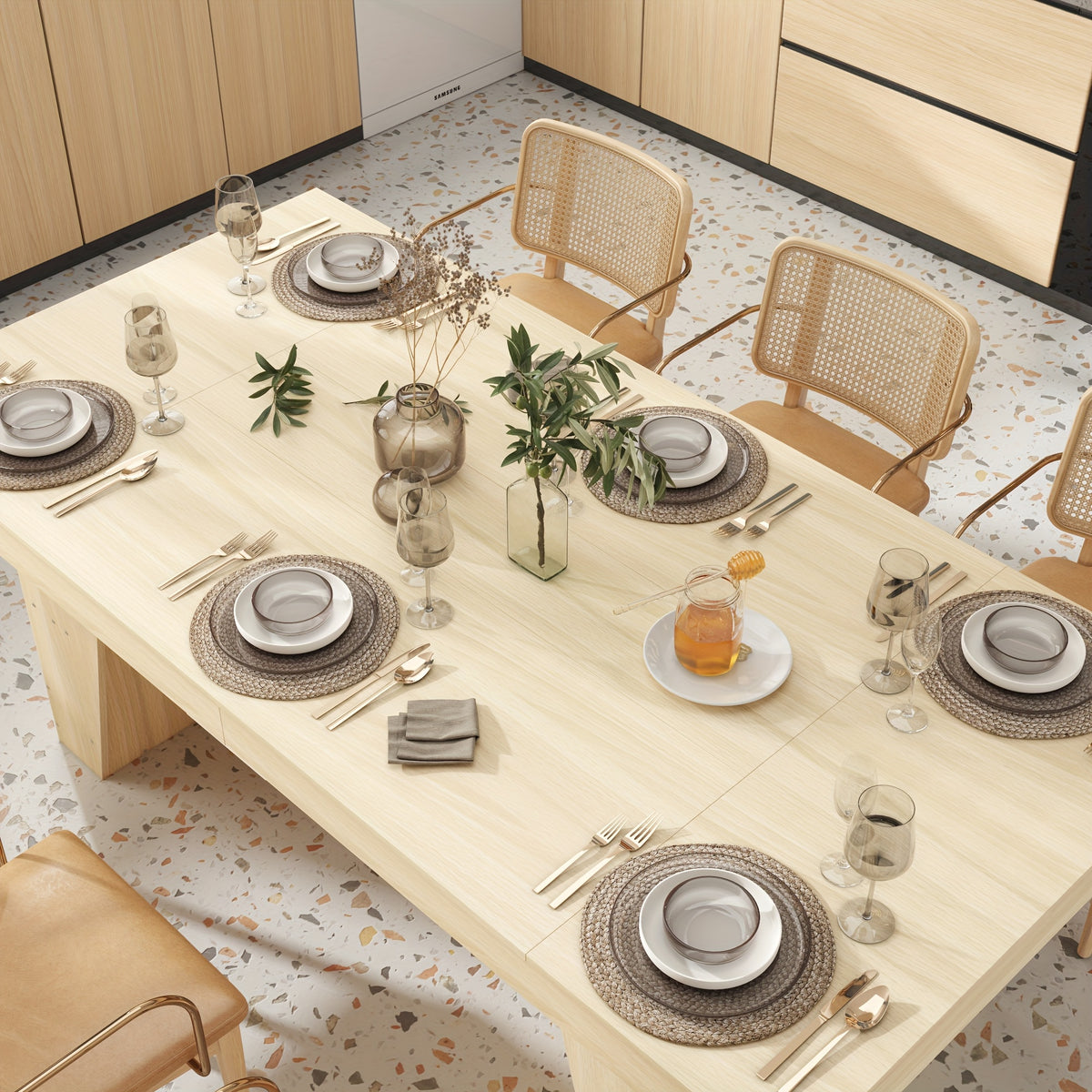 78 7 inch hardwood dining table suitable 6 8 individuals - Temu