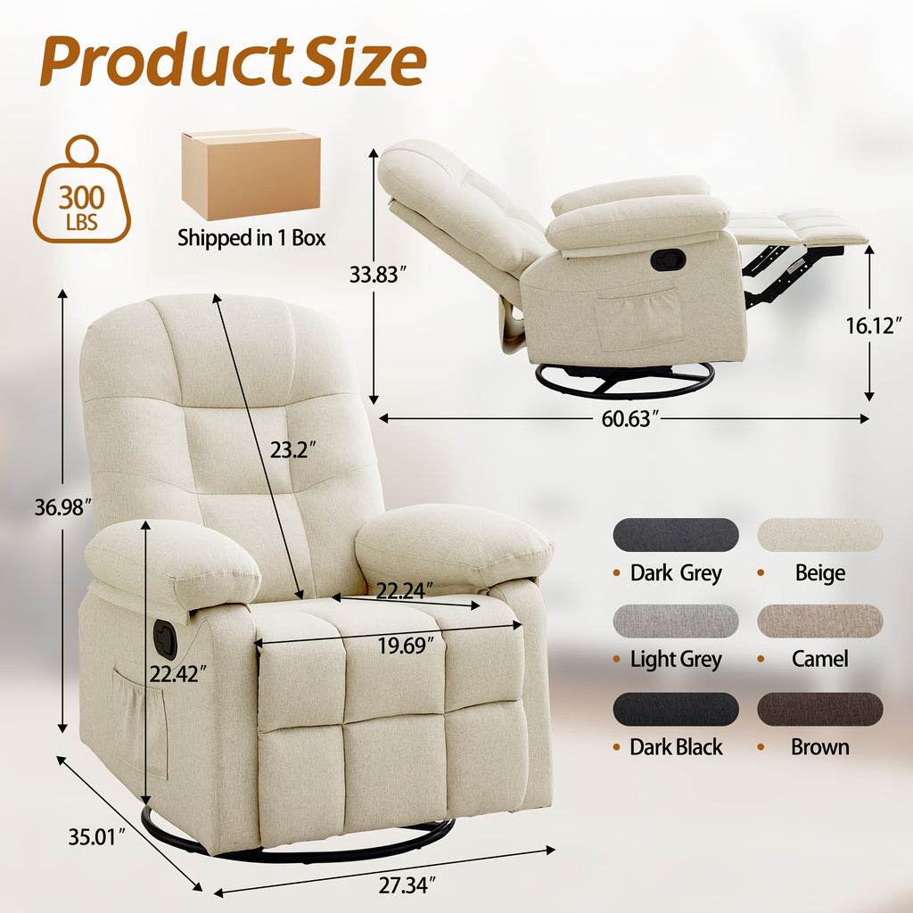 apartment single chair   360 rotating rocking chair - Temu