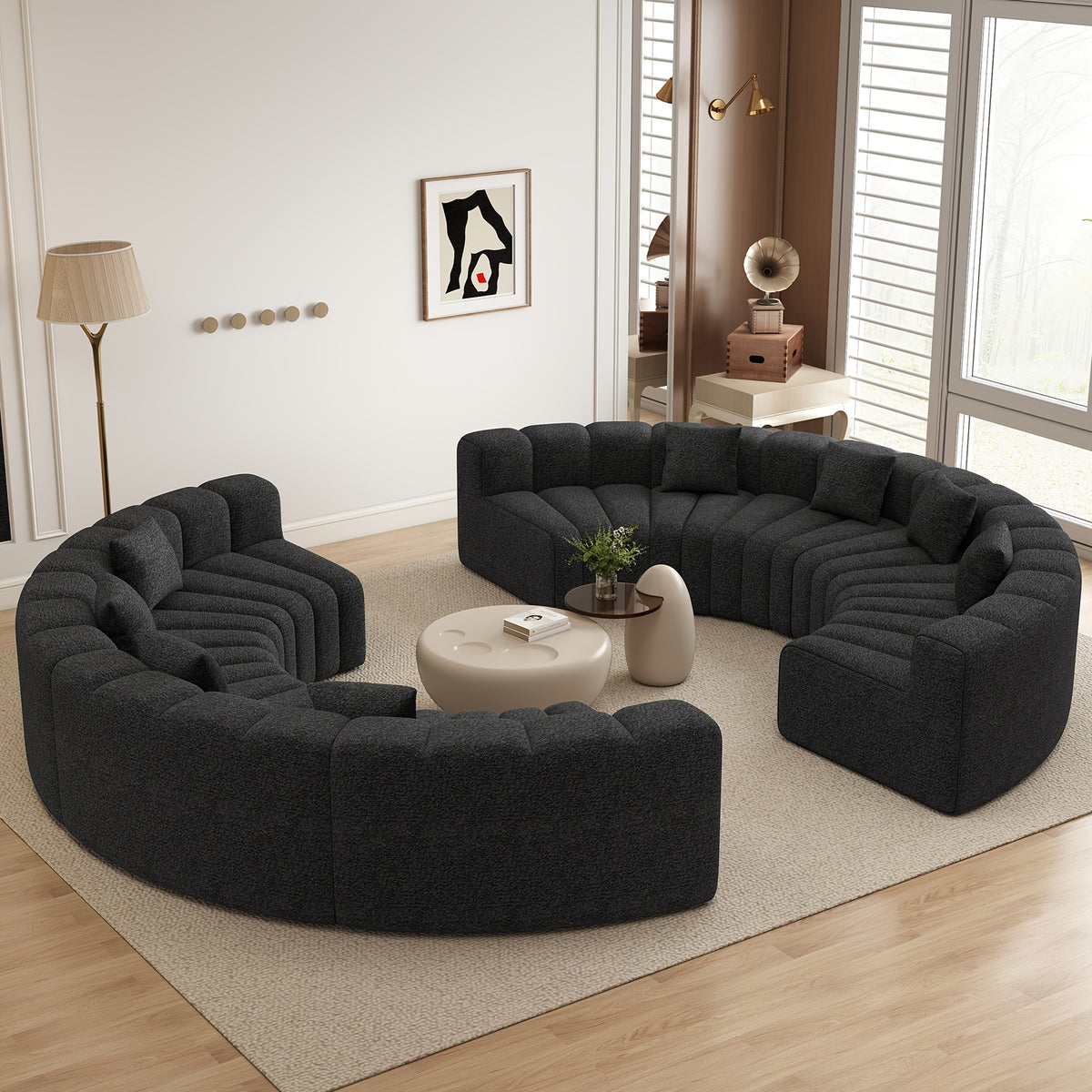 luxury modular sectional sofa foam cushioning chaise lounge - Temu