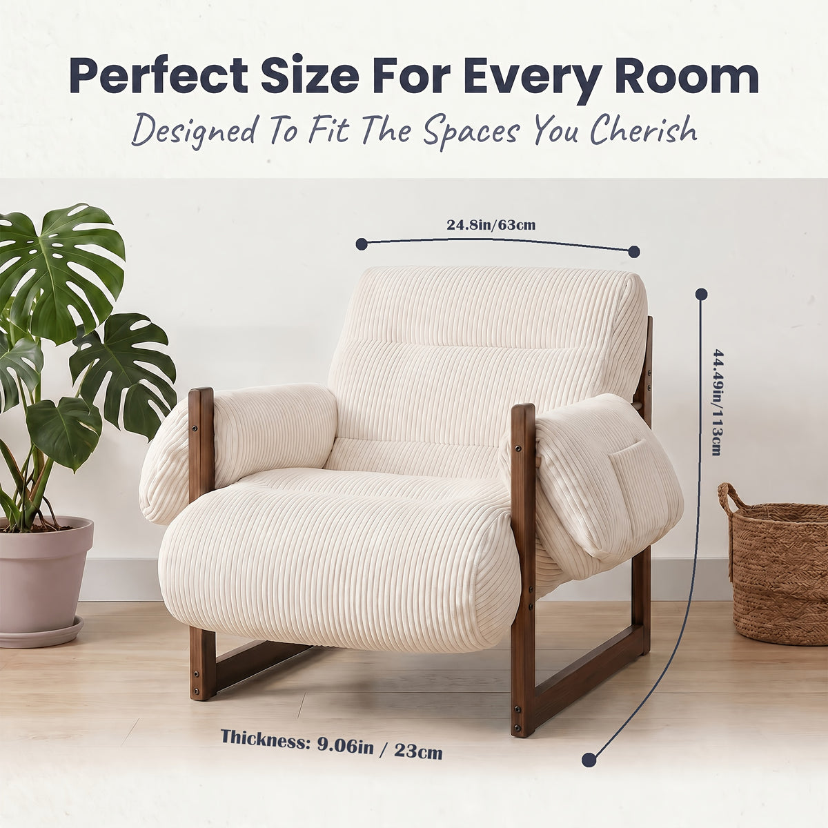modern accent chair armrest storage pockets full body - Temu