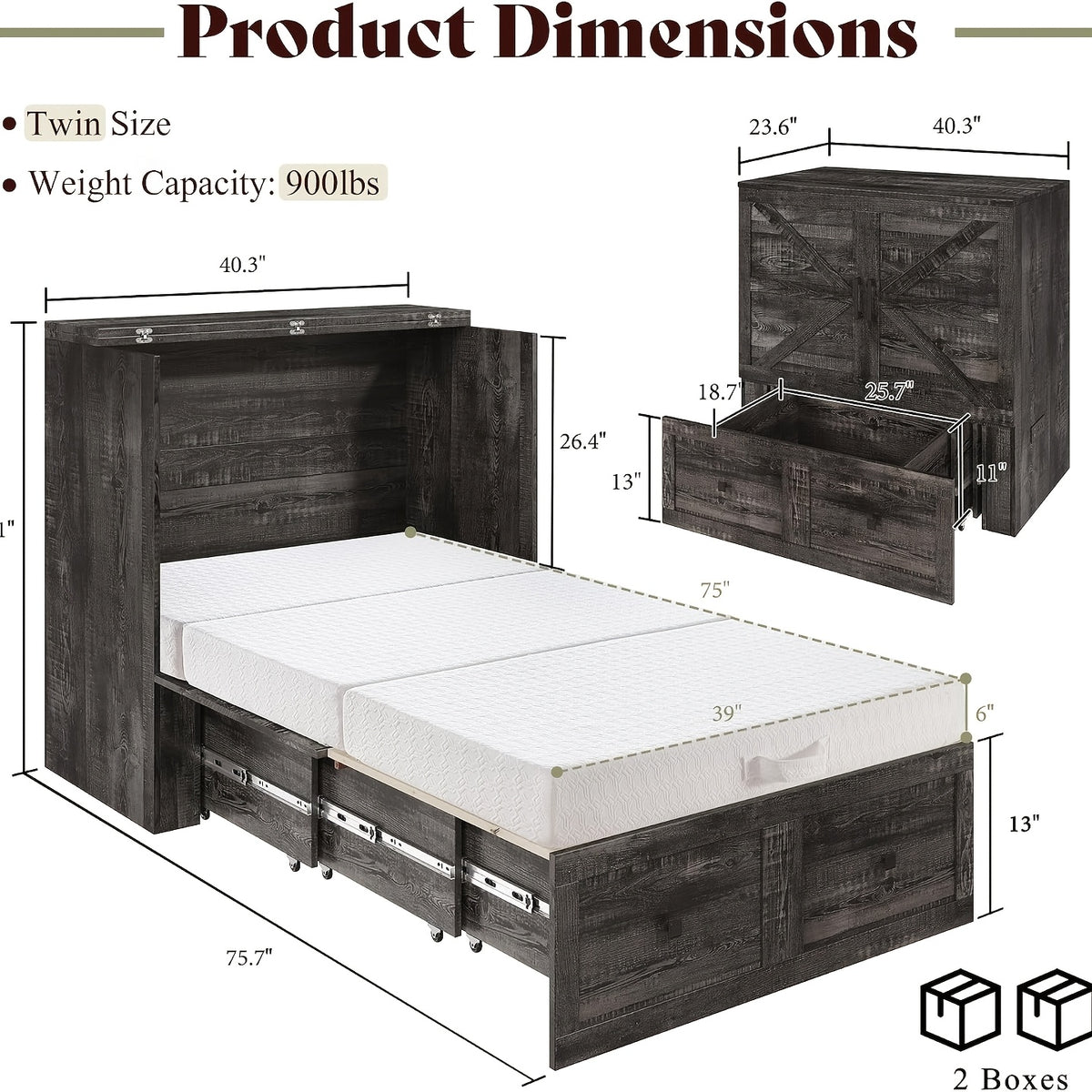 6 memory foam murphy bed wall bed storage drawer usb - Temu