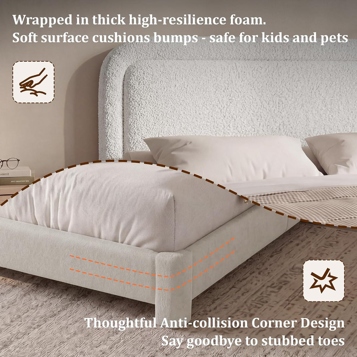 full queen king size bed frame adjustable headboard - Temu