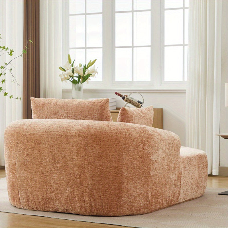 66 oversized chenille chaise lounge sofa bed deep seat - Temu
