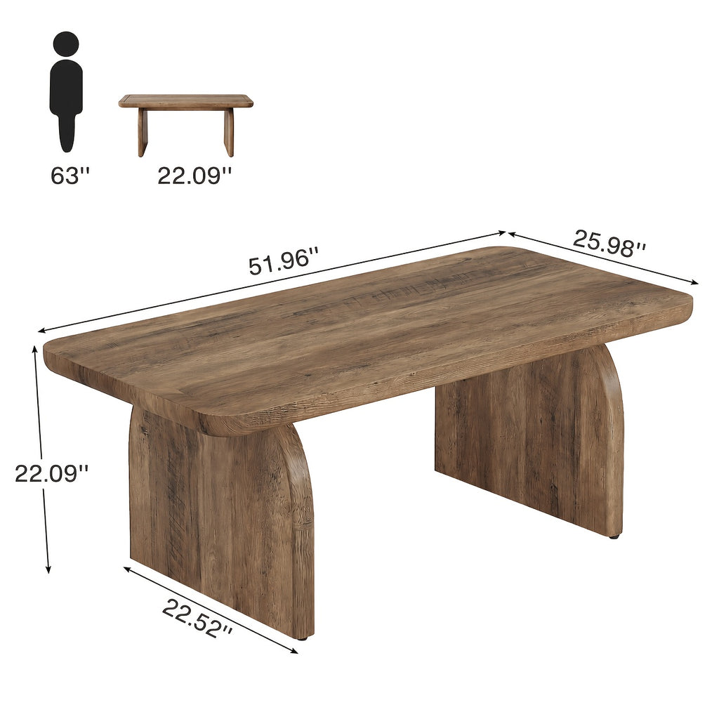rustic wood   table rectangular living room - Temu