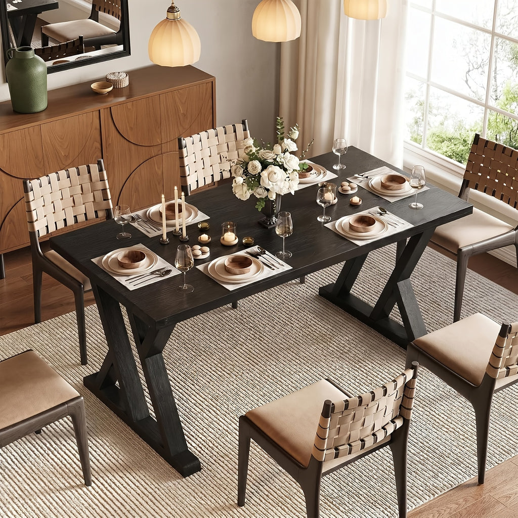 black 62 99 inch multi functional rectangular table x shaped - Temu