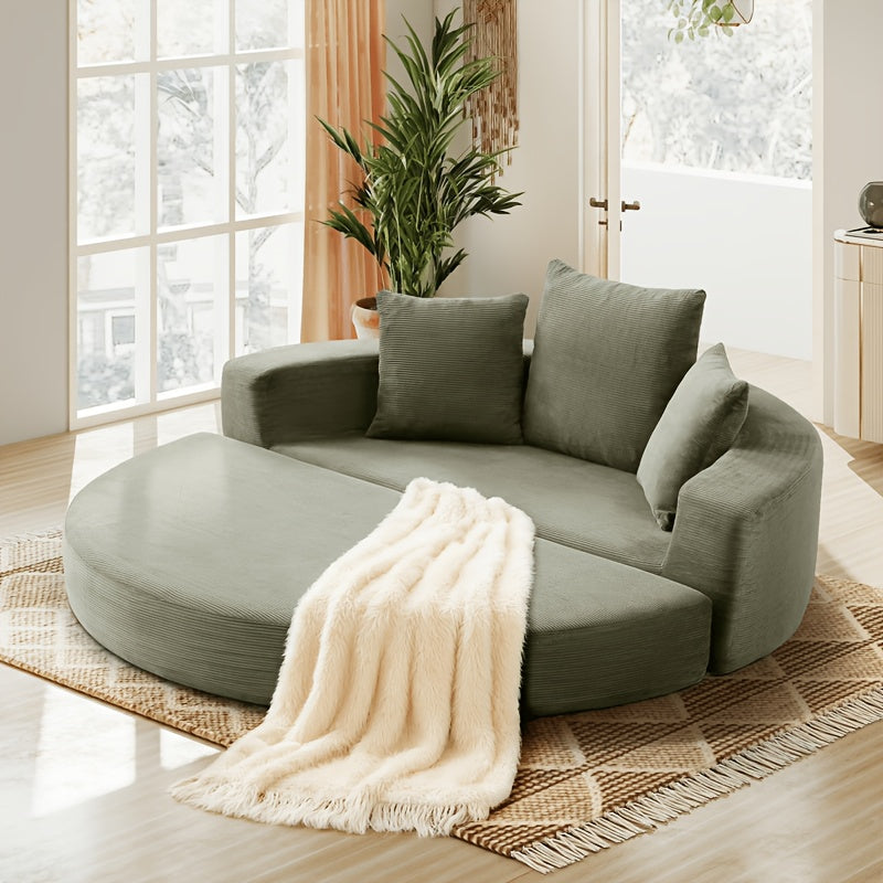 convertible sofa bed round folding   upholstered sofa - Temu