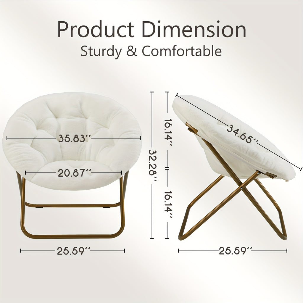 round folding leisure chair perfect relaxing in bedroom - Temu