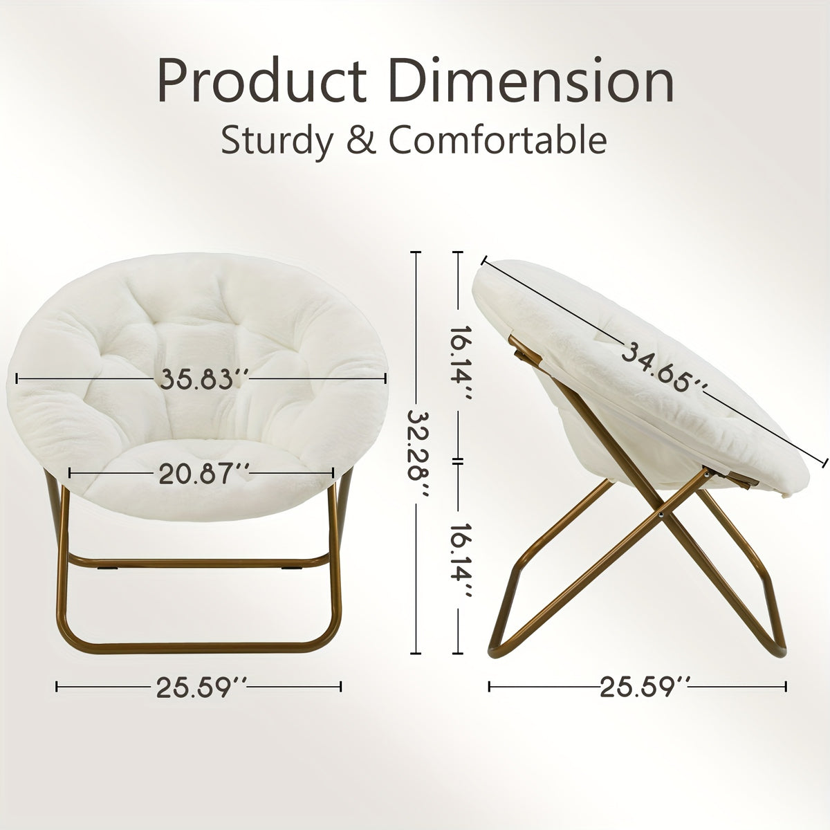 round folding leisure chair perfect relaxing in bedroom - Temu