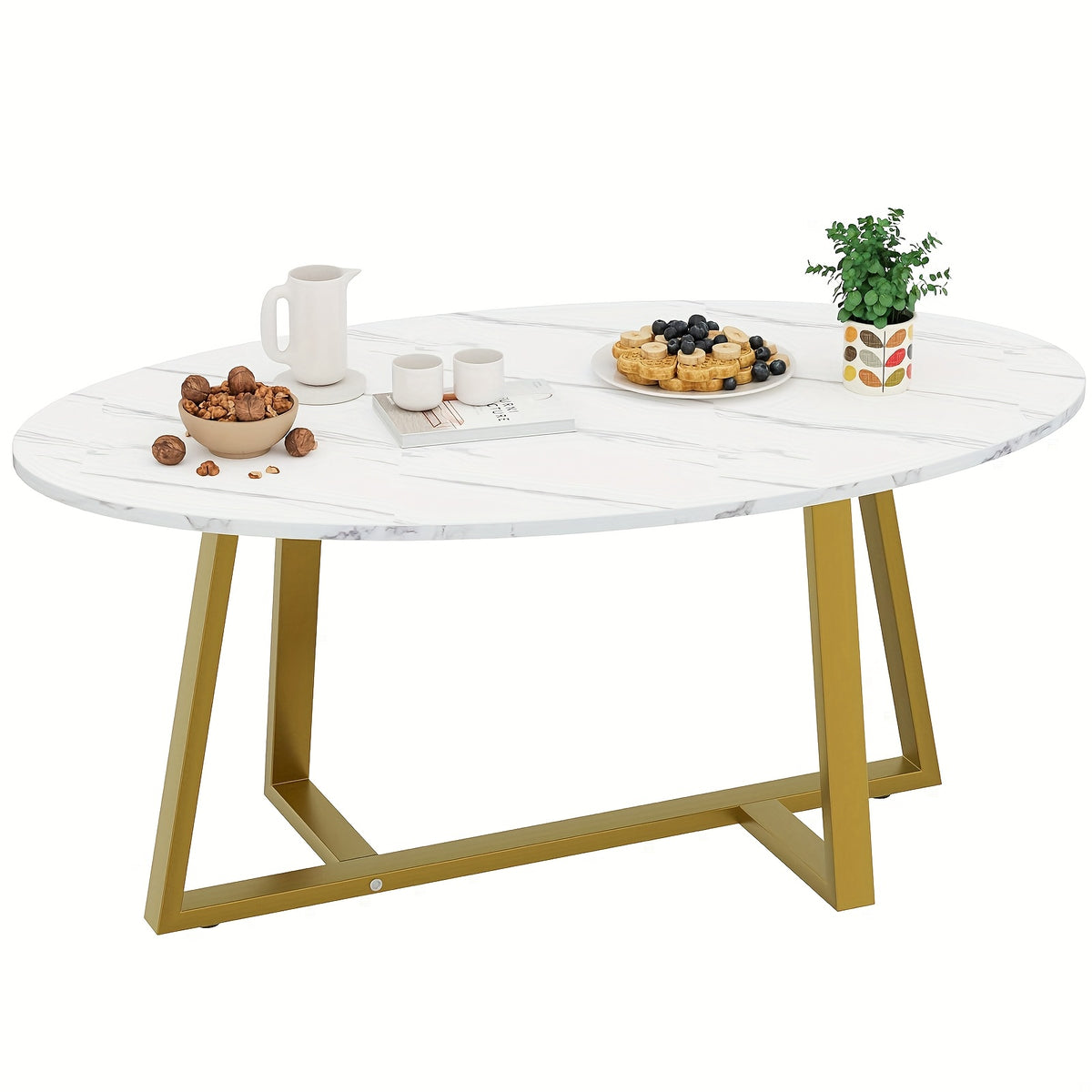 oval coffee table   living room table modern - Temu