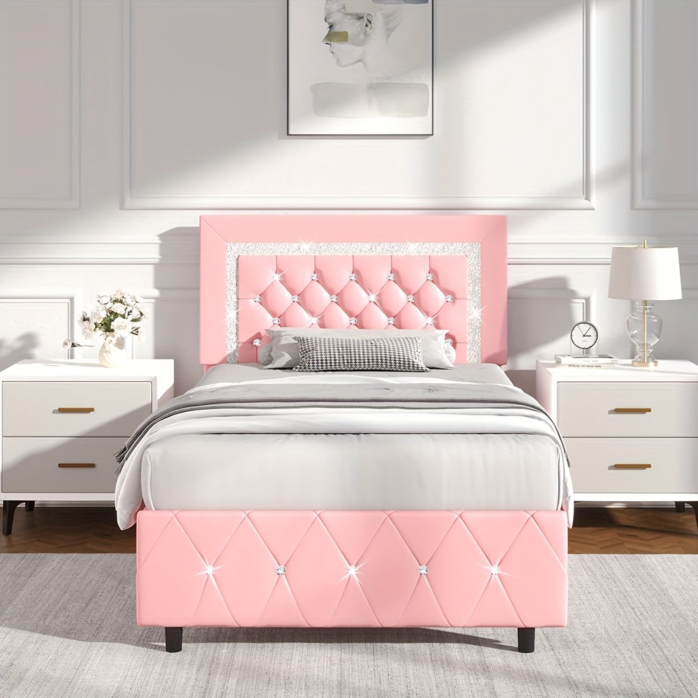 halloween twin full queen king upholstered bed frame diamond - Temu