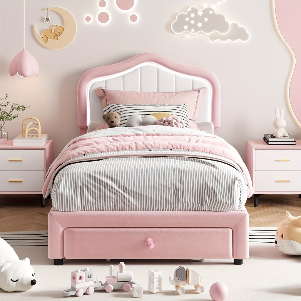 twin xl twin full size upholstered bed frame storage drawers - Temu