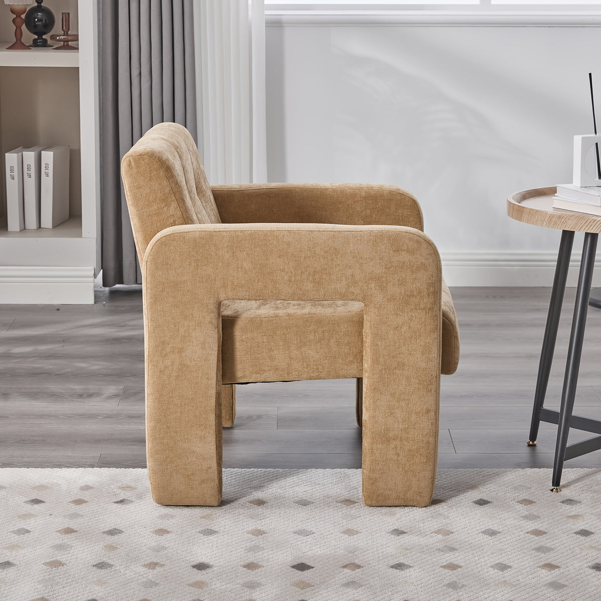 modern chenille single armchair living room bedroom office - Temu