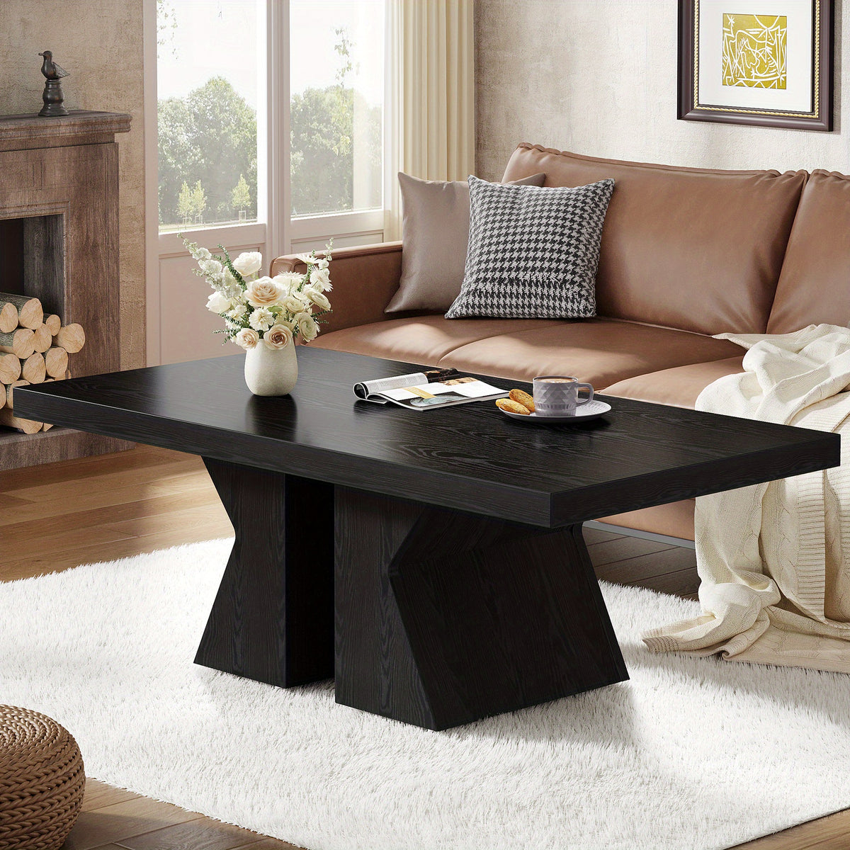 47 24 inch wooden coffee table rectangular   - Temu