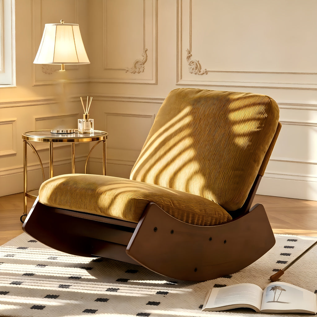 single retro   century modern rocking chair thick cushion - Temu
