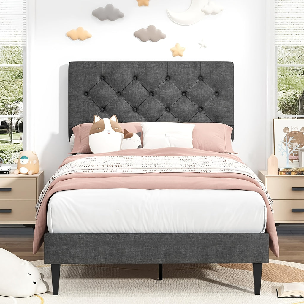 halloween twin full queen king bed frames upholstered - Temu