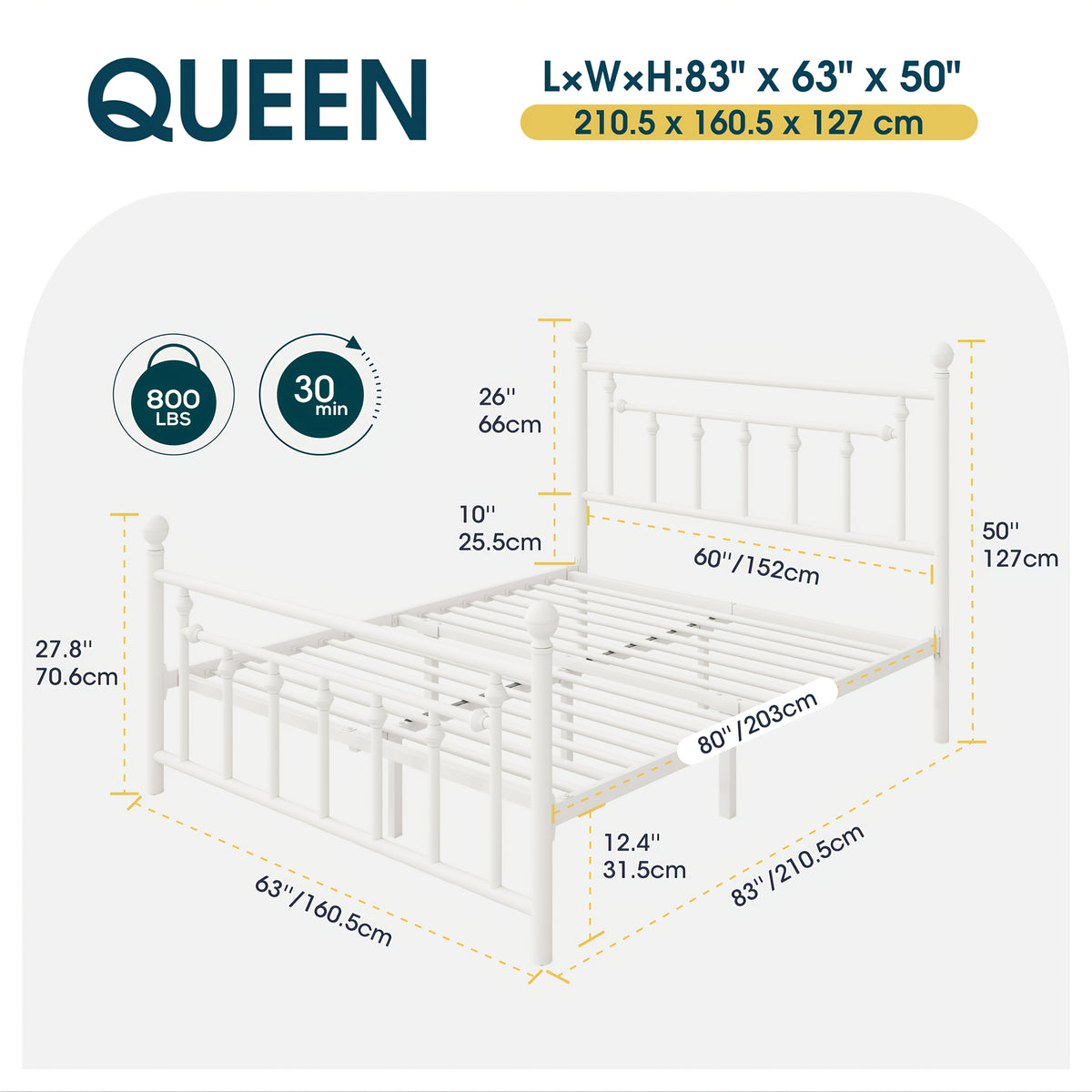contemporary metal bed frame retro iron style head - Temu
