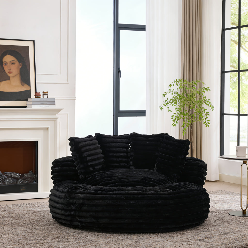 55 oversized high back bean bag chair plush floor lounger - Temu