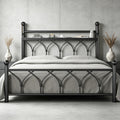 metal bed frame tall storage headboard   - Temu