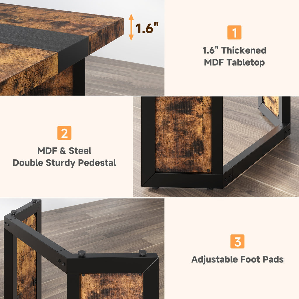 a   industrial dining table designed 6 8 individuals - Temu
