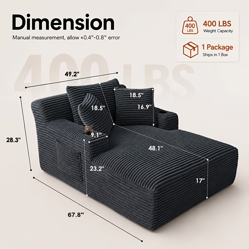 67 oversized cloud corduroy boneless chaise lounge cup - Temu
