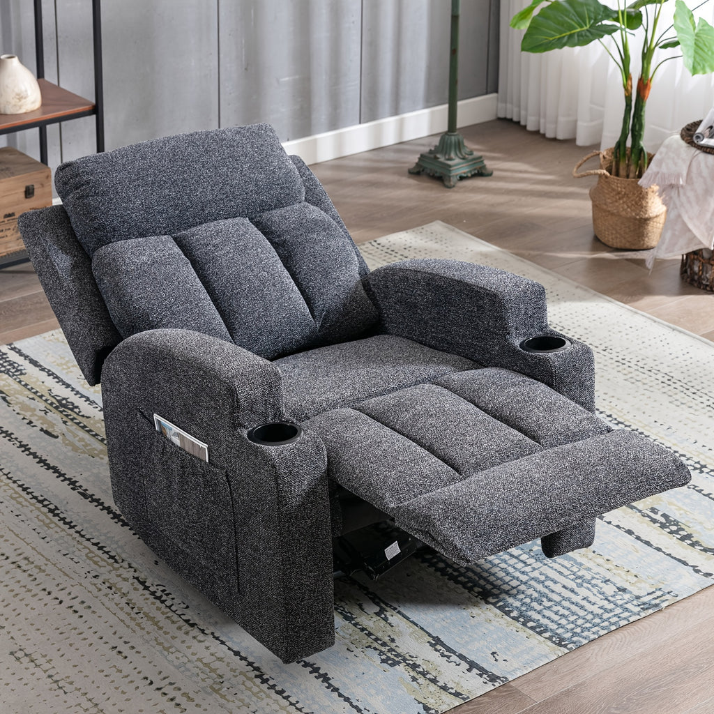 manual recliner chair massage heat soft fabric   - Temu