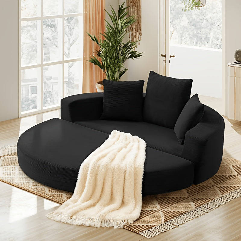 convertible sofa bed round folding   upholstered sofa - Temu