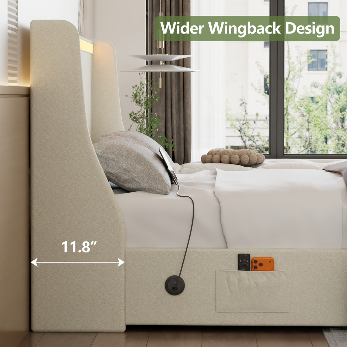 queen size bed frame storage drawers upholstered platform - Temu