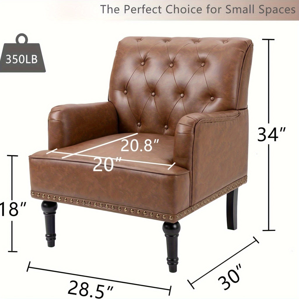 century accent chair faux leather modern armchair - Temu