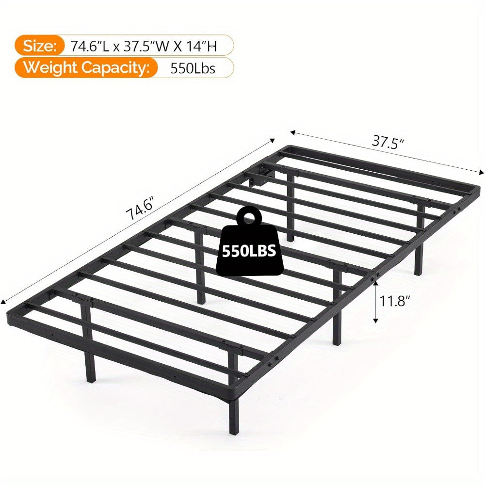 king floating bed frame usb led 14 heavy duty metal platform - Temu
