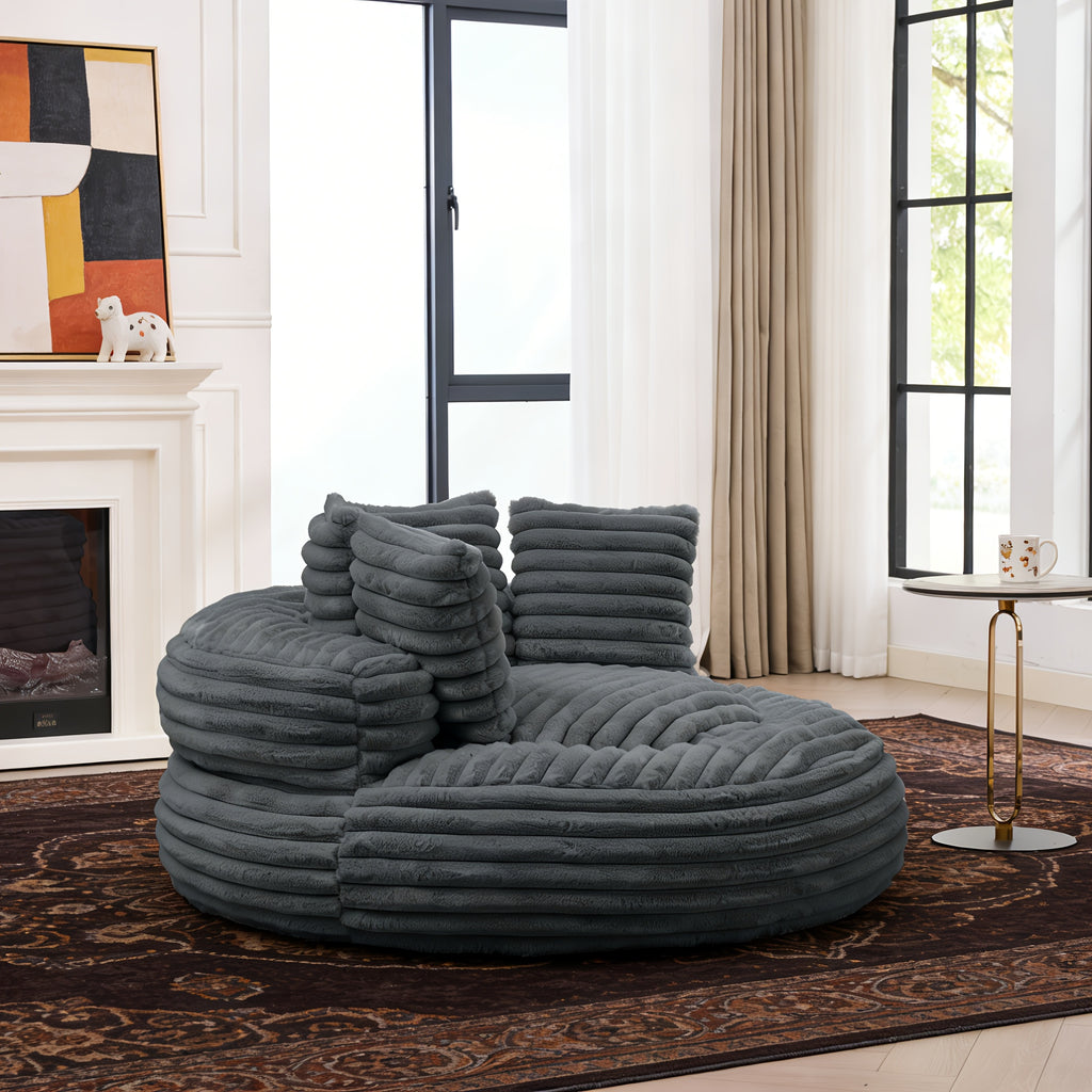 55 oversized high back bean bag chair plush floor lounger - Temu
