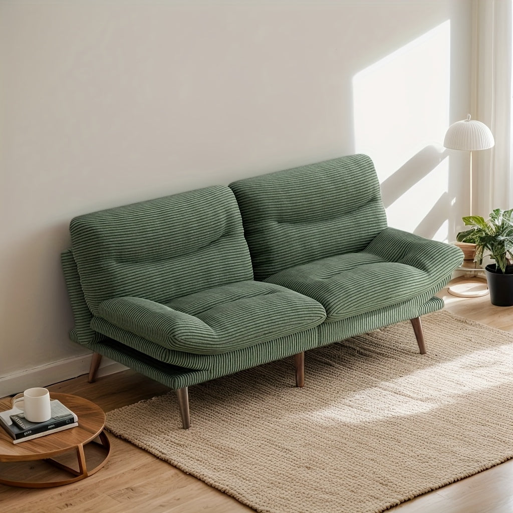 66 71 inch futon sofa bed adjustable backrest armrests - Temu