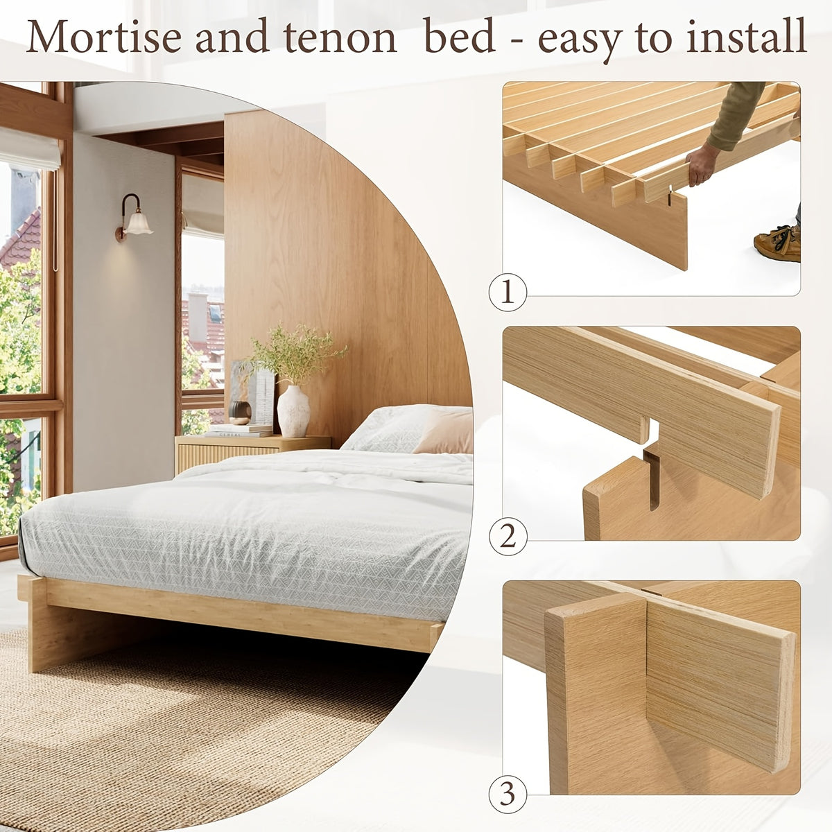 bed frame without headboard   century   - Temu